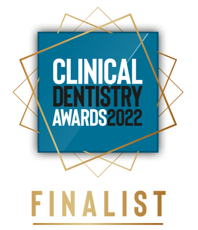 Clinical dentistry awards 2022 finalist badge